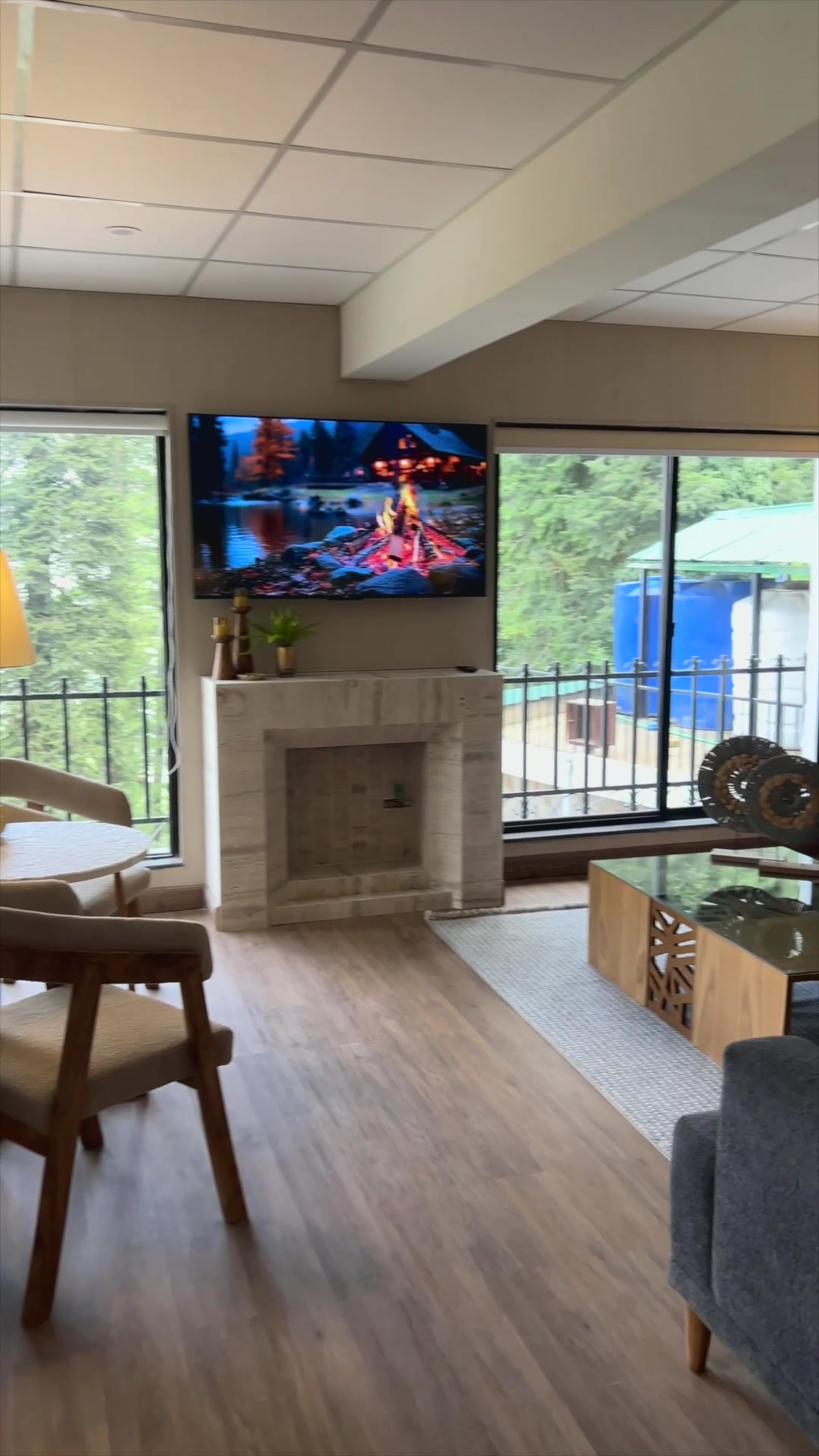Terrace Residence fireplace lounge